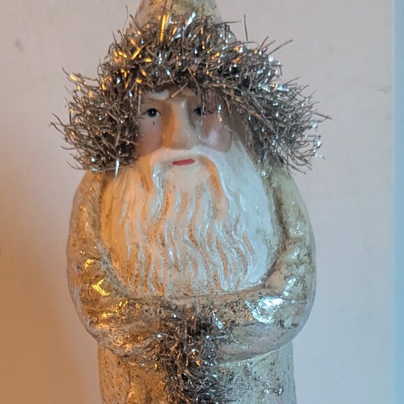 NWT Charming Vintage Santa Claus Christmas Belsnickel Tinsel Holiday Home Decor - Picture 2 of 15